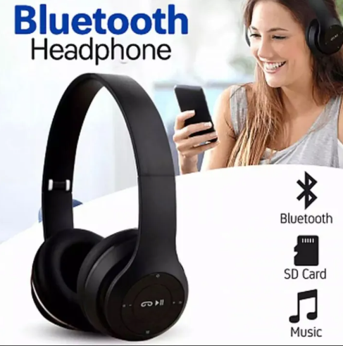 Wireless Headphones, P47 Bluetooth Foldable Headset with Microphone Support FM Radio TF for PC TV Smart Phones & Tablets Etc