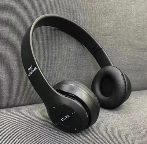 Wireless Headphones, P47 Bluetooth Foldable Headset with Microphone Support FM Radio TF for PC TV Smart Phones & Tablets Etc